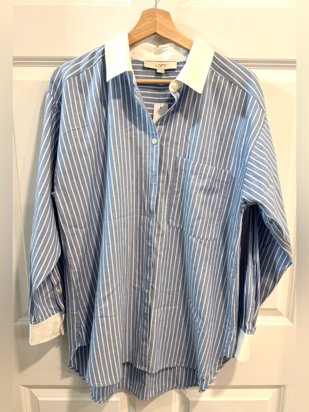 Loft Oversized button-down shirt.